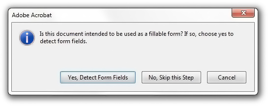 Detect form fields dialog box