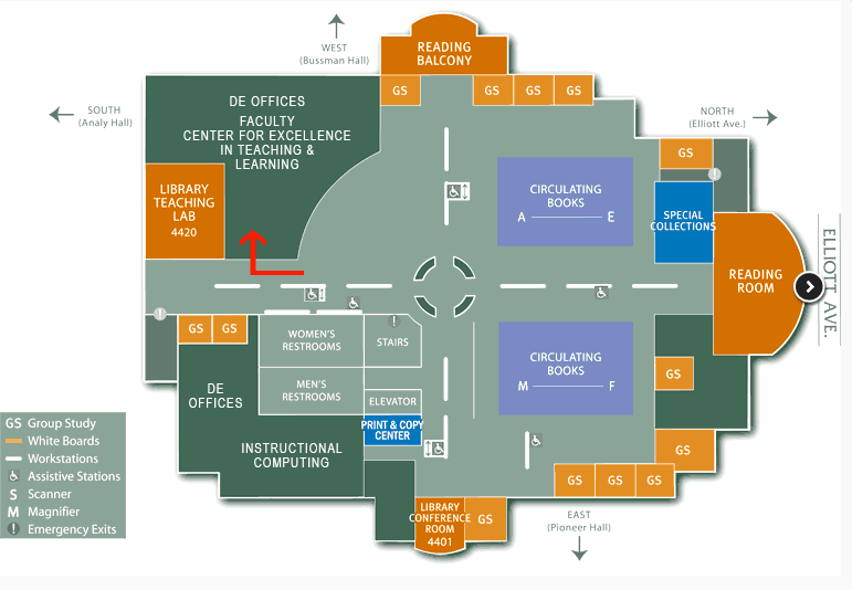 Map to Distance Education offices