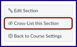 Cross-list button
