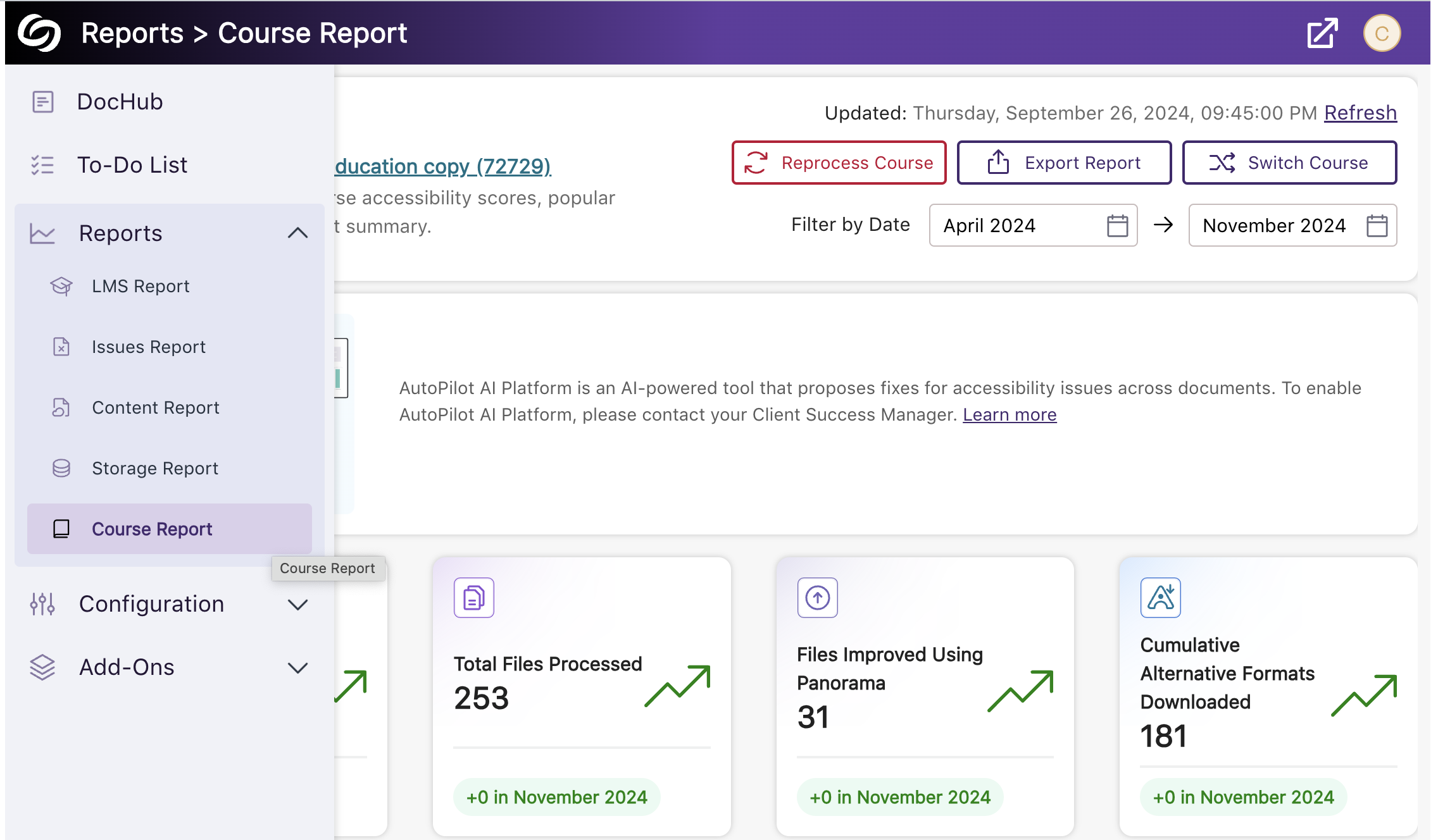 Course Report