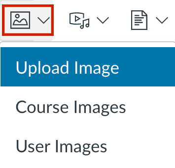 Place Image icon in Rich Content Editor